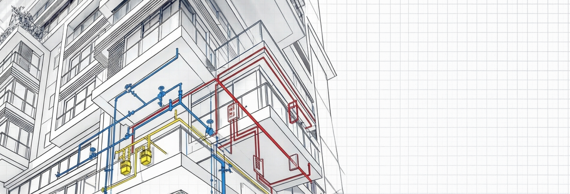 Building with utility systems